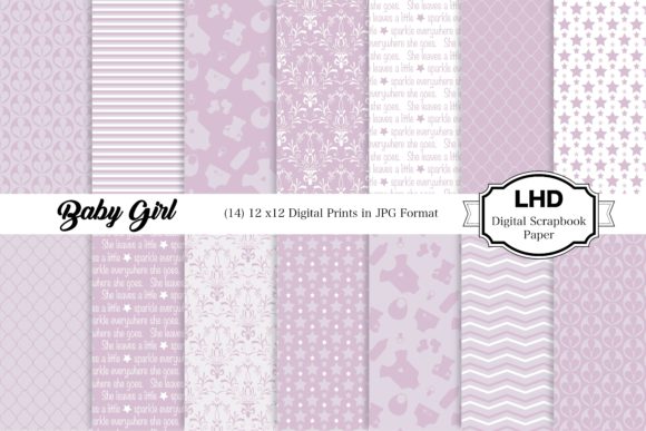 Baby Girl Digital Paper Patterns