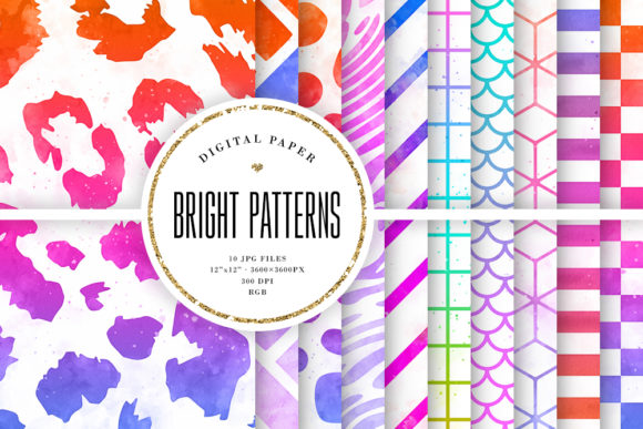 Bright Watercolor Ombre Patterns: A Modern Approach to Color and Creativity