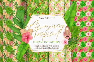 Exotic Tropical Seamless Patterns Summer