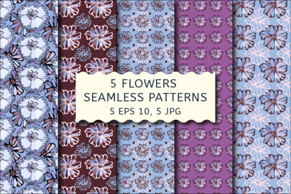 Flowers Patterns with Cornflowers