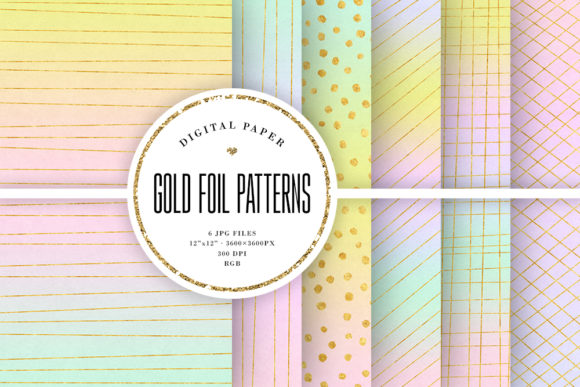 Gold Foil Patterns - Pastel Backgrounds: A Modern Design Trend