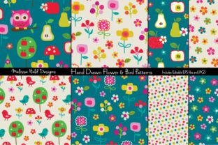 Hand Drawn Flower Bird Patterns: A Creative Resource for Craft Enthusiasts