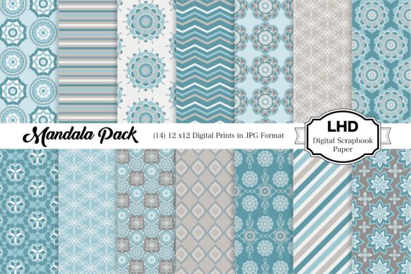 Mandala Digital Paper Patterns