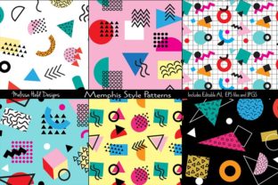 Memphis Style Seamless Patterns