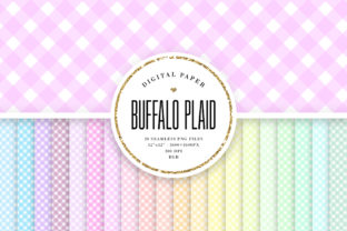 Pastel Buffalo Plaid Seamless Patterns