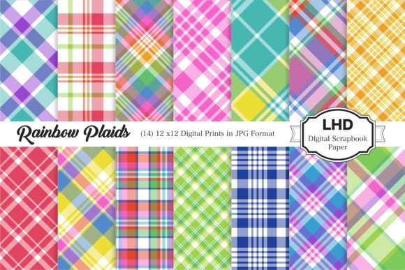 Rainbow Plaid Patterns