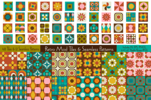 Retro Mod Tiles Seamless Patterns