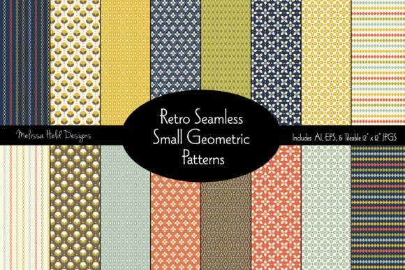 Retro Seamless Small Geometric Patterns