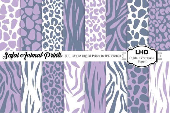 Safari Animal Prints Purple Patterns
