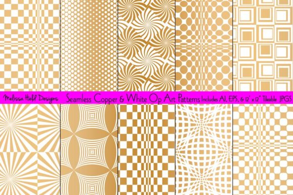 Seamless Copper Op Art Patterns: A Creative Resource for Designers and Entrepreneurs