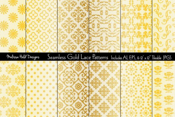 Seamless Gold Lace Patterns: Elevating Design with Timeless Elegance